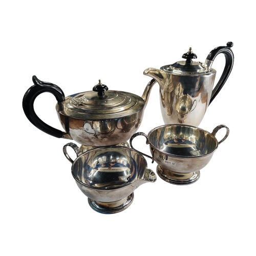 303 - IRISH SILVER 4 PIECE TEA/COFFEE SERVICE DUBLIN 1973 CIRCA 1425 GRAMS