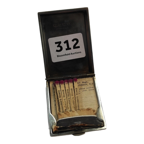 312 - SILVER MATCH CASE - BIRMINGHAM BY MAPPIN & WEBB