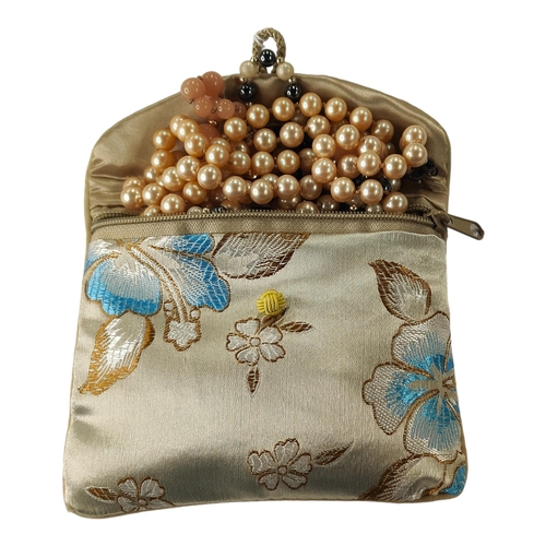 360 - SILK BAG OF HONORA PEARLS & OTHERS