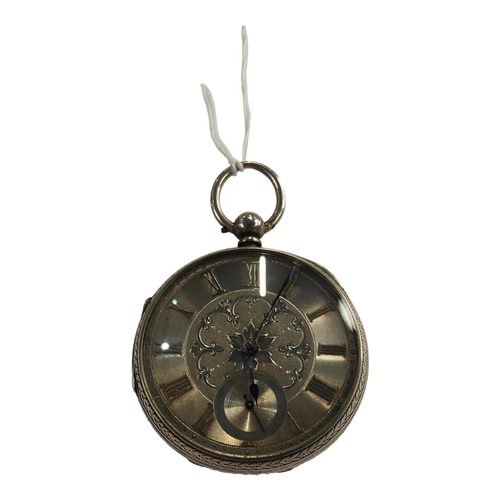 402 - ANTIQUE SILVER POCKET WATCH - CHESTER 1881-82