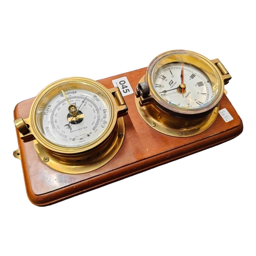 45 - CLOCK BAROMETER SET