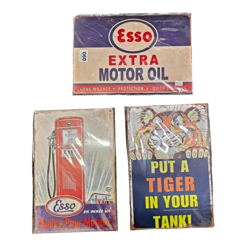 60 - 3 X 12 X 8 METAL ESSO SIGNS