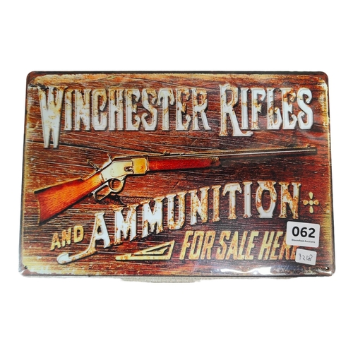 62 - 12 X 8 WINCHESTER RIFLES SIGN