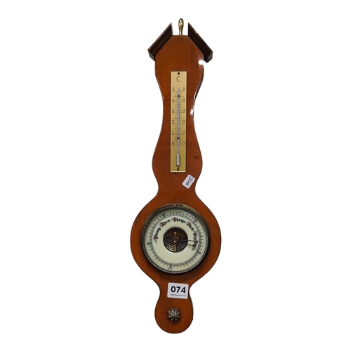 74 - OAK CASE BAROMETER