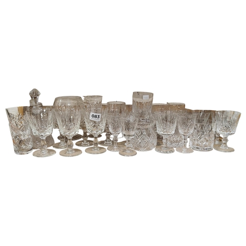 83 - LARGE QUANTITY OF CRYSTAL TO INCLUDE WATERFORD