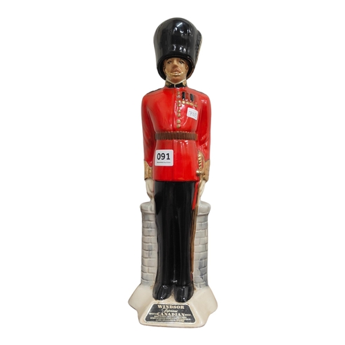 91 - GRENADIER GUARDS PORCELAIN DECANTER (EMPTY) 17