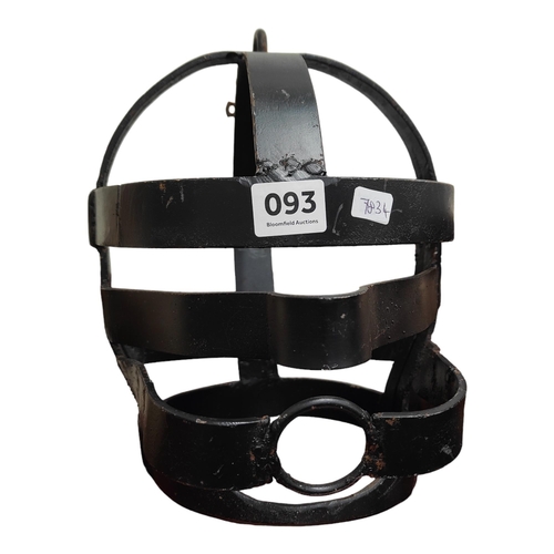 93 - UNUSUAL CAST IRON HEAD/MASK CAGE