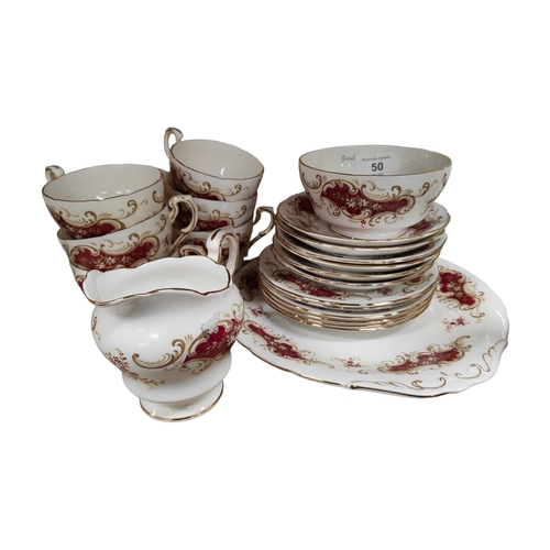 50 - 21 PIECE PARAGON 'MAJESTIC' TEASET