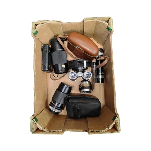 8 - BOX OF CAMERAS ETC