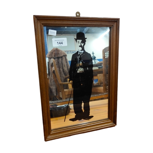 144 - VINTAGE CHARLIE CHAPLIN MIRROR