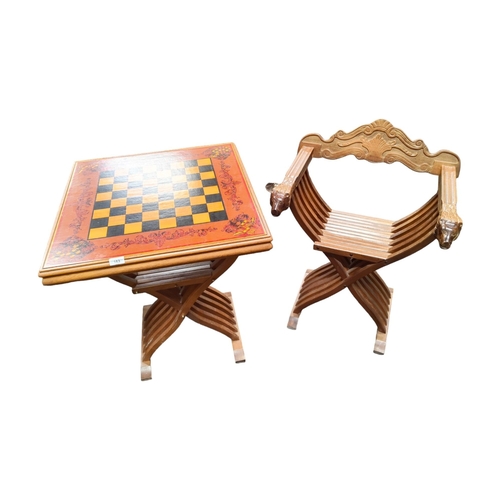 163 - GAMES TABLE AND CHAIR