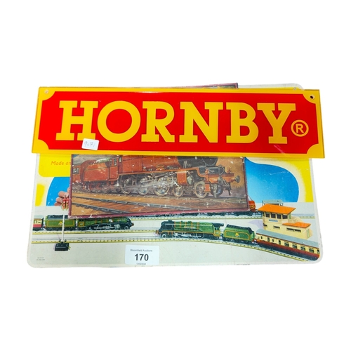 170 - 3 ORIGINAL HORNBY SHOP DISPLAY SIGNS