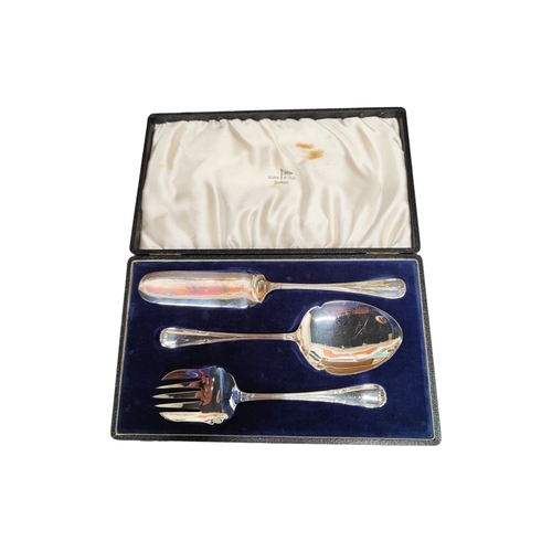 89 - WALKER AND HALL 3 PIECE SERVING SET