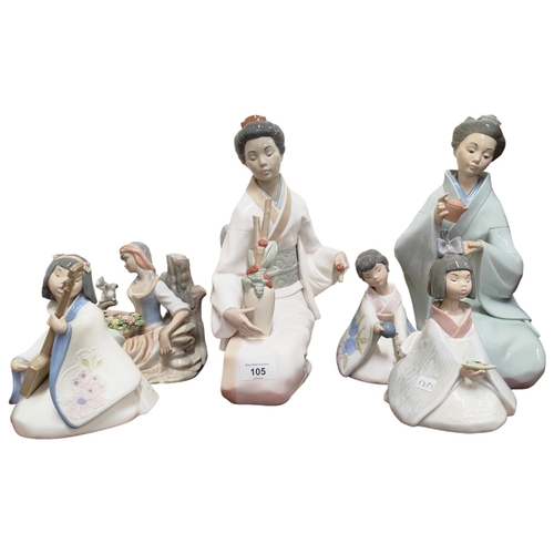 105 - 6 NAO FIGURES IN THE ORIENTAL STYLE