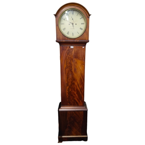 116 - ANTIQUE MAHOGANY LONG CASED CLOCK - ED.SMITH DUBLIN