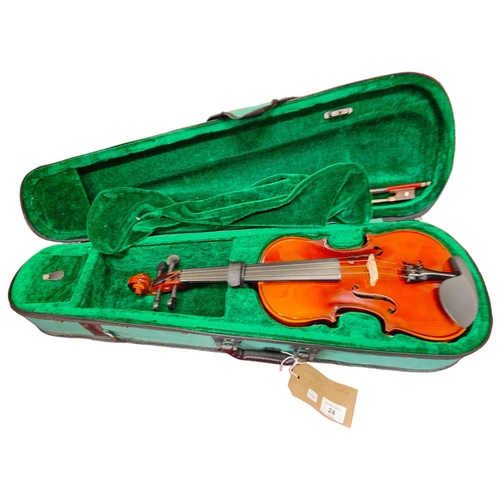 24 - ANTONNI 3/4 SIZE VIOLIN & BOW