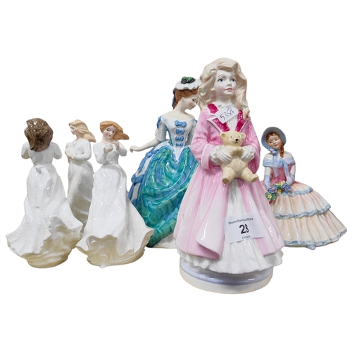 28 - 6 ROYAL DOULTON FIGURES