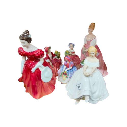 32 - 6 ROYAL DOULTON FIGURES