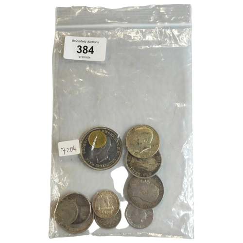 384 - BAG OF COINS