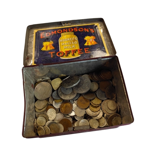 386 - TIN OF COINS