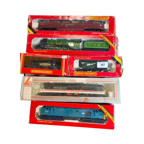 387 - 6 HORNBY MODEL RAILWAY ENGINES