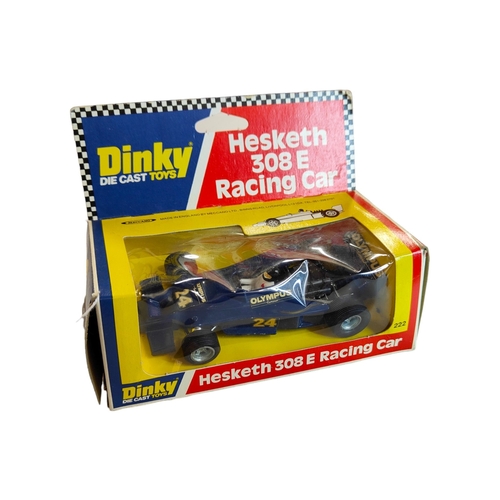 393 - BOXED DINKY MODEL 222, HESKETH 308E, RACING CAR, BLUE