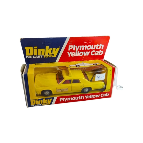 395 - BOXED DINKY MODEL 278, PLYMOUTH YELLOW CAB