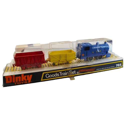 414 - BOXED DINKY MODEL 784, GOODS TRAIN SET, ONE LOCOMOTIVE & TWO WAGONS