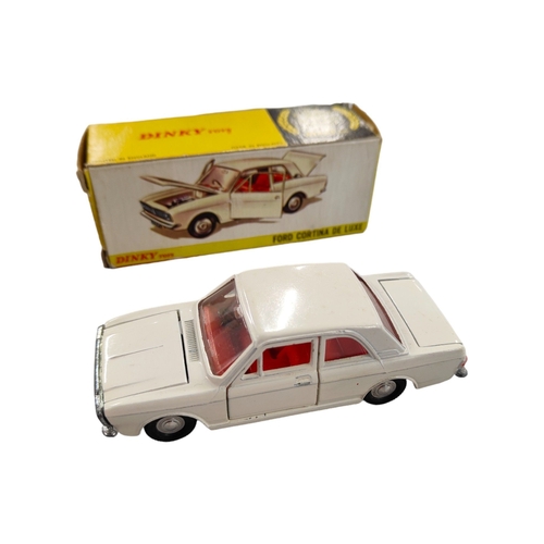 420 - BOXED DINKY MODEL 159, FORD CORTINA, MARK 2, DELUXE, WHITE COLOUR