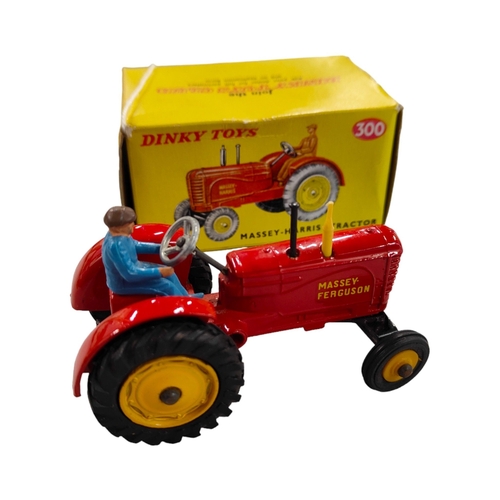 433 - BOXED DINKY MODEL 300, MASSEY HARRIS TRACTOR, RED/ORANGE