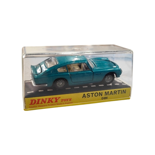 435 - BOXED DINKY MODEL 153, ASTON MARTIN DB 6, PETROL BLUE METALLIC