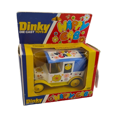 439 - BOXED DINKY MODEL 120, HAPPY CAB, MULTI COLOURED