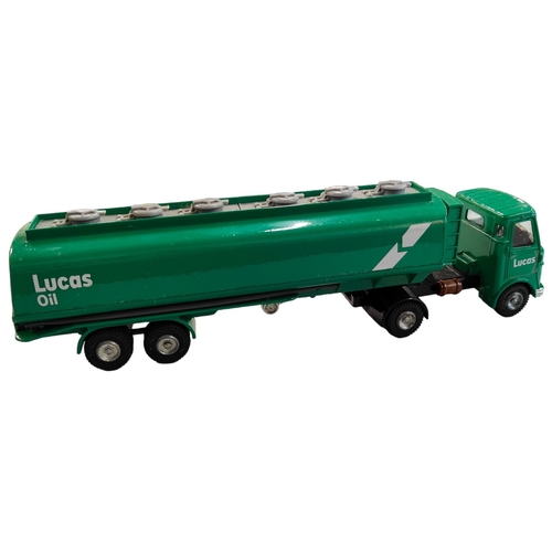 447 - UNBOXED DINKY MODEL, A.E.C. LUCAS OIL TANKER, GREEN