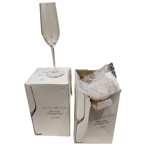 455 - 2 BOXES OF CRYSTAL CHAMPAGNE FLUTES