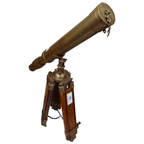 53 - BRASS TELESCOPE ON STAND