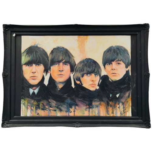 115 - LARGE FRAMED BEATLES PICTURE 29