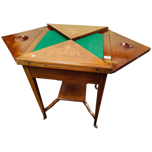 117 - VICTORIAN INLAID GAMES TABLE