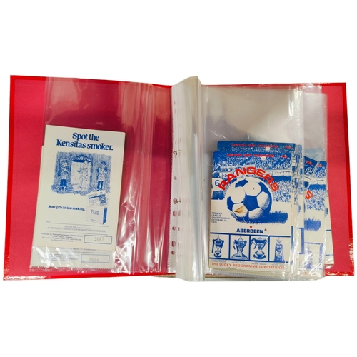 170 - FOLDER OF 1976-1977 RANGERS PROGRAMMES