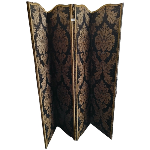 252 - LARGE VICTORIAN 4 PANEL ROOM DIVIDER