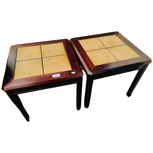 268 - PAIR OF MID CENTURY TABLES STAMPED MADE IN DENMARK