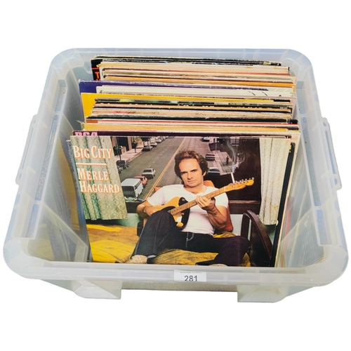 281 - LARGE TUB OF RECORDS