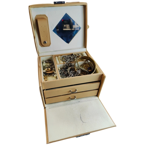 328 - JEWELLERY BOX & CONTENTS