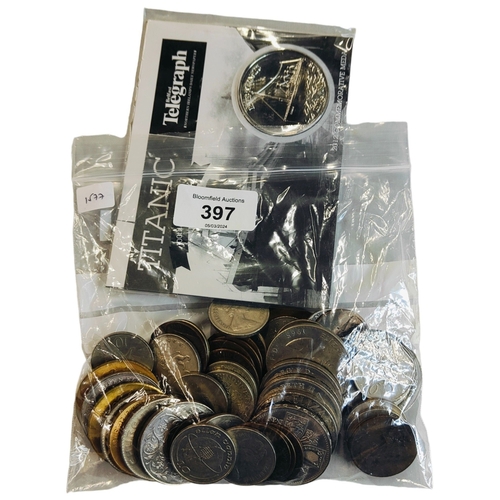 397 - BAG OF COINS