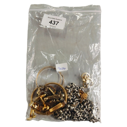 437 - BAG LOT OF JEWELLERY