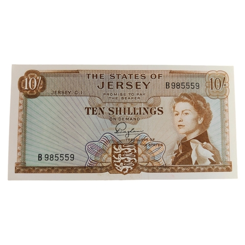 472 - THE STATES OF JERSEY TEN SHILLINGS BANK NOTE 1963