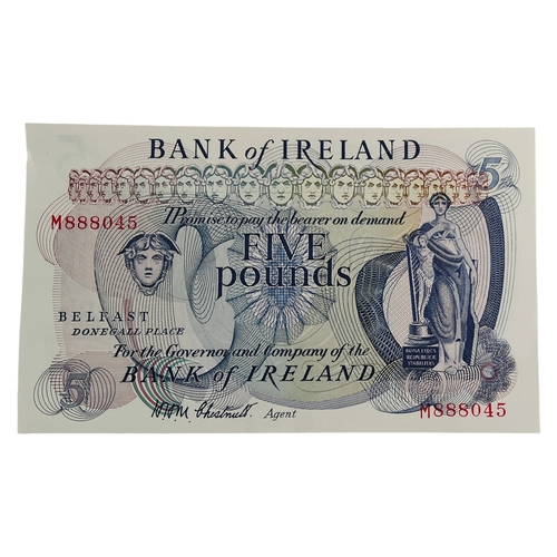 487 - BANK OF IRELAND £5 BANKNOTE 1968 H.H.M.CHESTNUTT