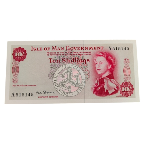 495 - ISLE OF MAN TEN SHILLINGS BANK NOTE 1961