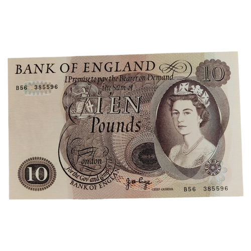 507 - BANK OF ENGLAND £10 BANKNOTE J.B.PAGE 1971