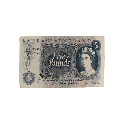 512 - BANK OF ENGLAND £5 BANKNOTE J.S.FORDE