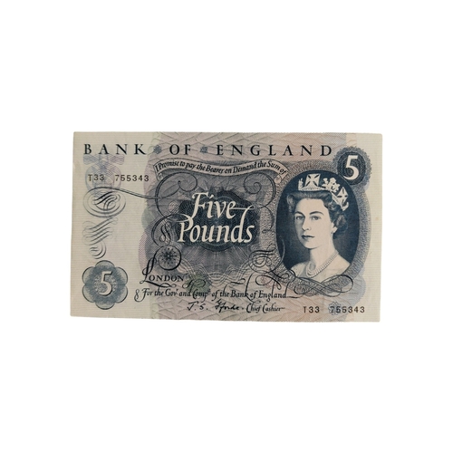 513 - BANK OF ENGLAND £5 BANKNOTE J.S.FORDE